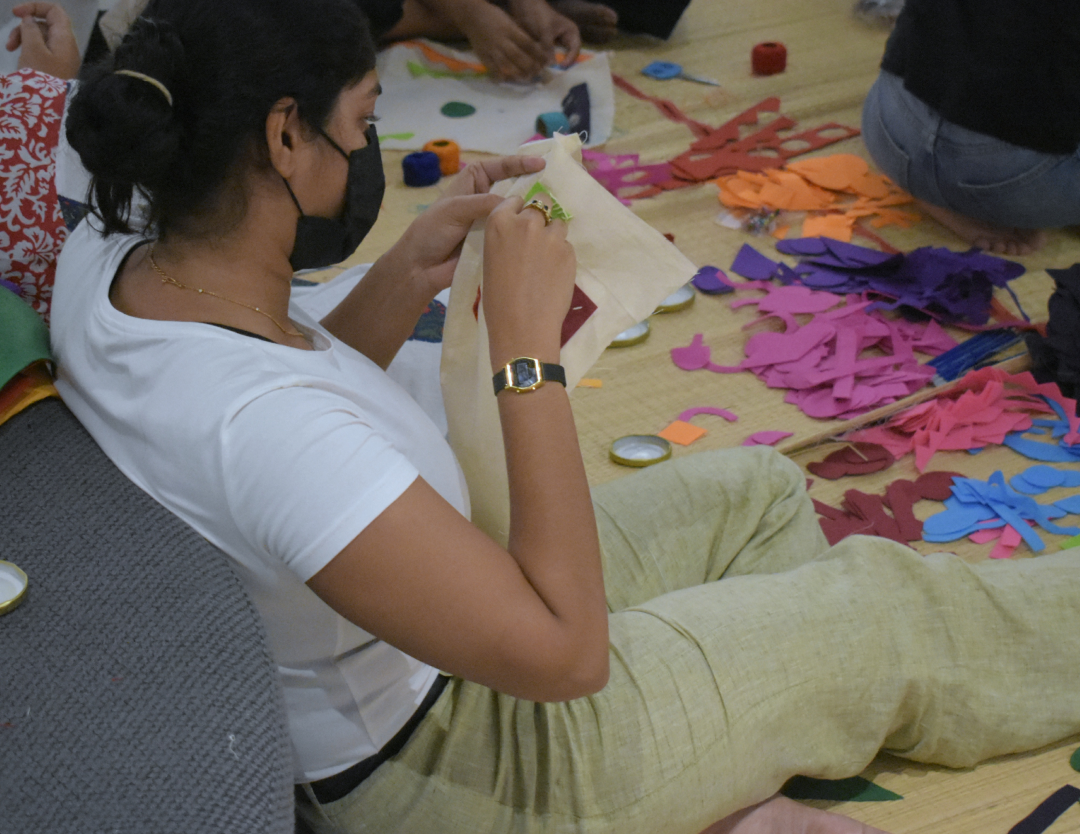 Workshop_Sewing and Embroidery with Hema Shironi, Sabeen Omar, and Shahdia Jamaldeen